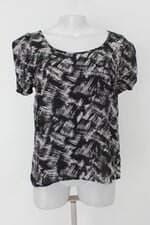 Blusa forever 21 feminina preta estampada