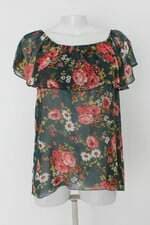Blusa feminina verde com Transparência