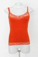 Regata feminina laranja com Renda