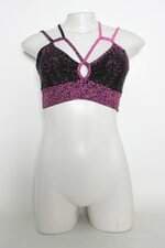 Top Esportivo feminino preto estampado
