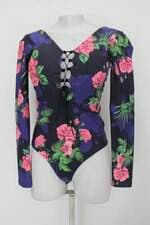 Maiô feminino roxo estampado