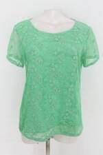 Blusa renner feminina verde com Recortes e Bordado