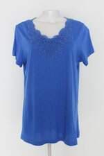 Blusa white stag feminina azul com Bordado