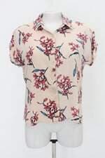 Camisa marisa feminina rosa floral