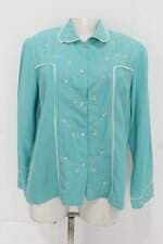 Blusa feminina azul com Bordado