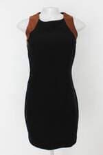 Vestido brooksfield donna feminino preto com Recortes e Forro