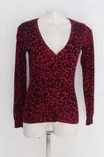 Cardigan marisa feminino rosa estampado com Aplique