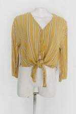 Blusa south & co feminina amarela estampada