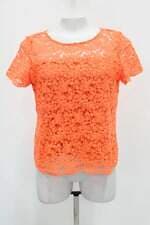 Blusa le lis blanc feminina laranja com Transparência e Forro