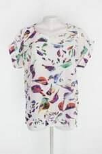 Blusa feminina branca estampada