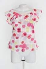 Blusa barred's feminina branca estampada com Babado