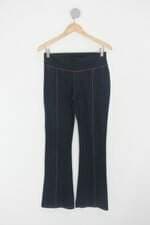 Calça de tecido nerimar feminina azul com Nervura