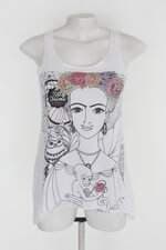 Regata stodaime feminina branca estampada