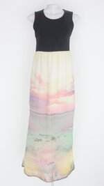 Vestido luigi bertolli feminino bicolor com Recortes e Fenda