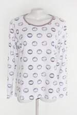 Blusa ella feminina branca estampada
