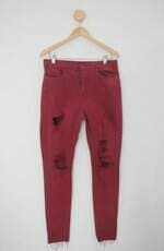 Calça de sarja marisa feminina vermelha