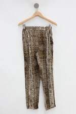 Calça de tecido feminina estampada