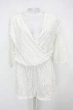 Macaquinho talgui feminino off-white com Forro