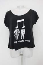 Blusa feminina preta com Silk