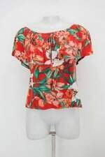 Blusa Ciganinha hering feminina vermelha floral