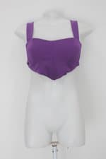 Cropped splash feminino roxo com Forro