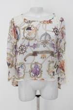 Blusa feminina estampada com Renda