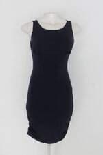 Vestido handbook feminino azul com Recortes e Franzido
