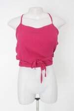 Blusa cropped feminina rosa