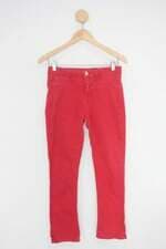 Calça de sarja carmim feminina vermelha