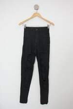 Calça de sarja lady rock feminina preta