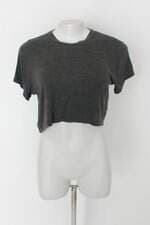 Blusa cropped streppy co. feminina cinza