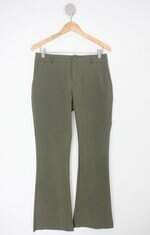 Calça de tecido cheroy feminina verde