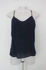 Regata feminina azul com Barra Mullet e Meio forro
