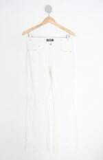 Calça de sarja canal feminina branca