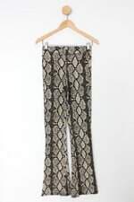 Calça de tecido costes feminino animal print com Cós com elástico