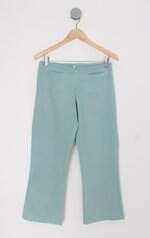 Calça de tecido feminina azul