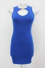 Vestido empório alex feminino azul com Recortes