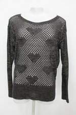 Blusa feminina preta com Transparência