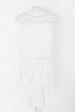Vestido mob feminino branco com Sobreposição