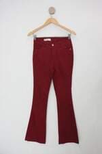 Calça de tecido feminina vermelha
