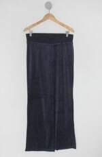 Calça de tecido feminina azul