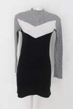 Vestido canelado c&a feminino colorido com Recortes