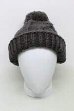 Gorro feminino cinza