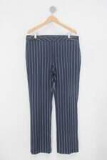 Calça de tecido renner feminina azul listrada
