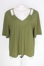 Blusa renner feminina verde com Recortes