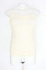 Blusa zara feminina bege com Tule e Franzido