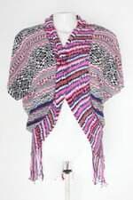 Cardigan renner feminino colorido com Franja