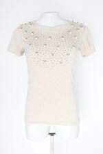 Blusa feni feminina bege com Aplique