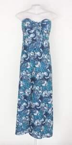 Vestido feminino verde estampado