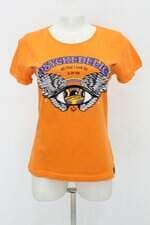 Camiseta ziovara feminina laranja com Silk